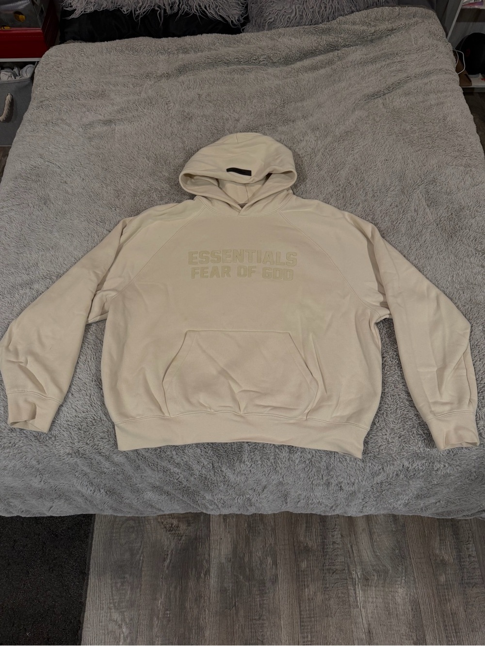 Fear of God Essentials Hoodie in Beige/Cream